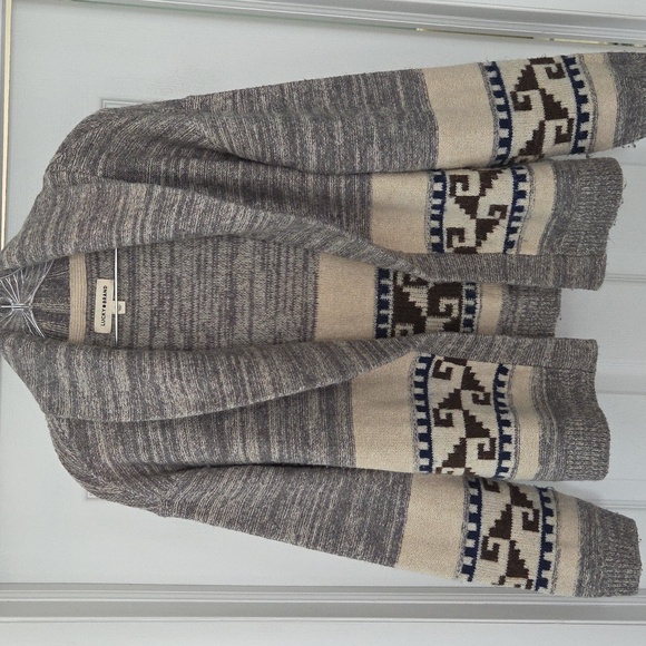 Aztec Southwestern Shawl Collar Open Front Cardigan - Picture 1 of 17